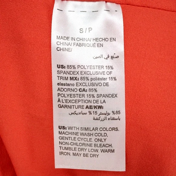 Soma Dress Womens Small Coral Orange Lined Stretch Knit Drawstring Waist New - Picture 13 of 16